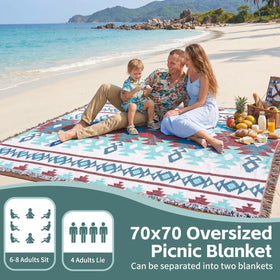 RYCHIC foldable portable blanket for easy transport and storage.