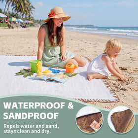 RYCHIC multi-use outdoor mat supports beach, park, camping, and travel
