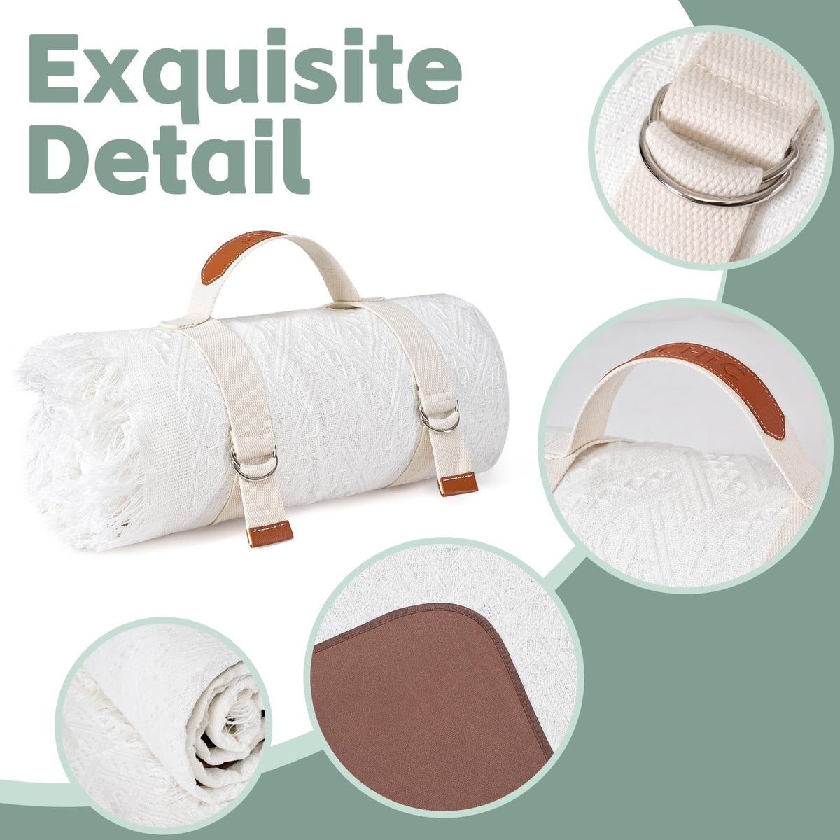 RYCHIC travel blanket folded beside luggage for easy transport