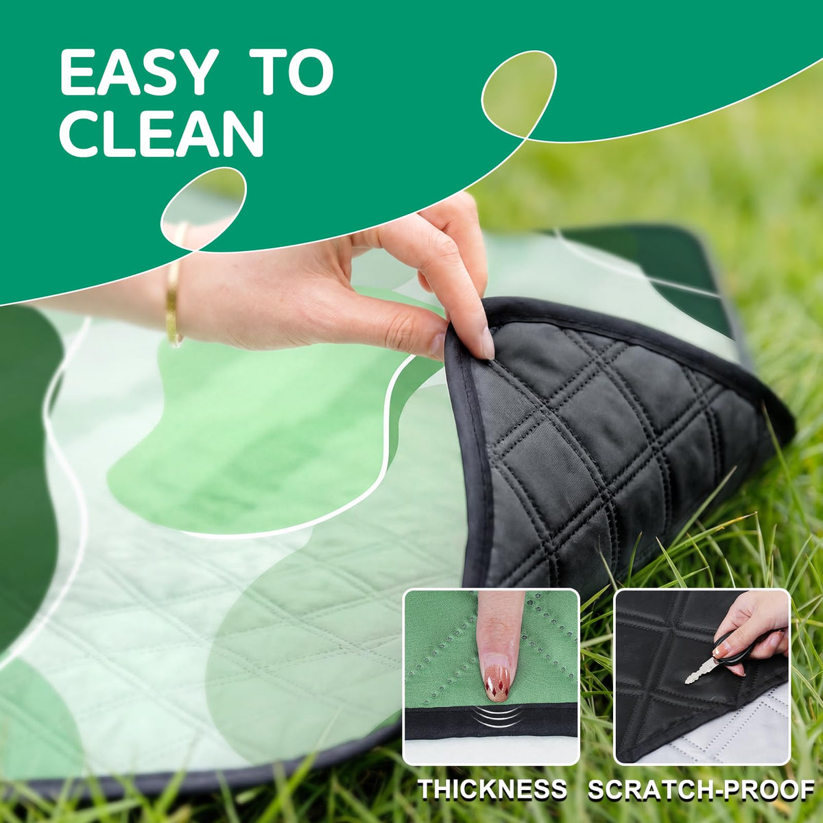 RYCHIC large blanket on grass for games and lounging