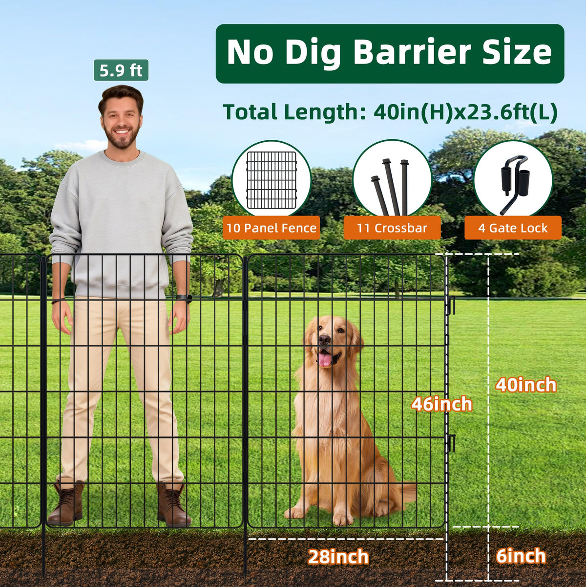 RYDIZA dog-friendly barrier helps create safe outdoor play zones