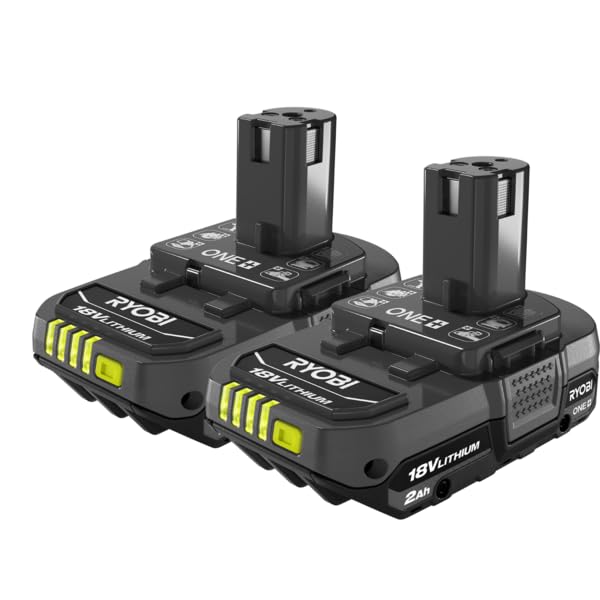 RYOBI ONE+ 18V compact battery 2-pack for quick gardening tasks