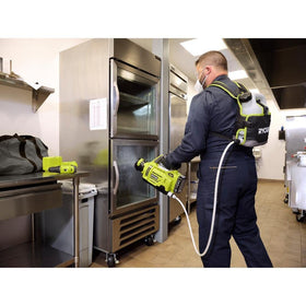RYOBI ONE+ backpack design supports comfortable, one-handed spraying during longer tasks.