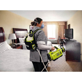 RYOBI ONE+ electrostatic technology improves coverage by wrapping around complex surfaces.