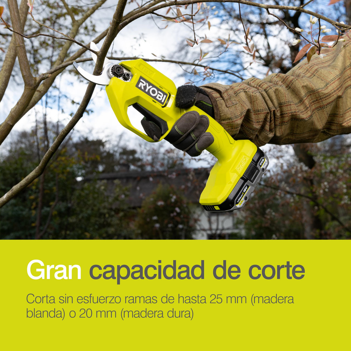 Glove-friendly handle design on RY18SCA-0 for comfortable use.