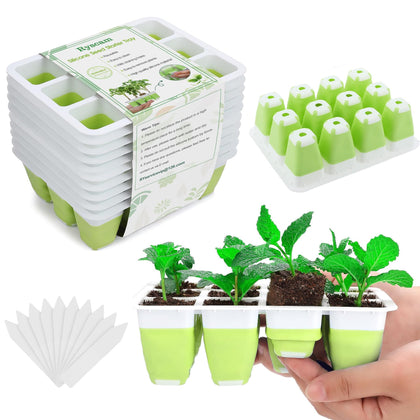 Ryscam silicone seed starter tray with 12 cells for efficient indoor germination.