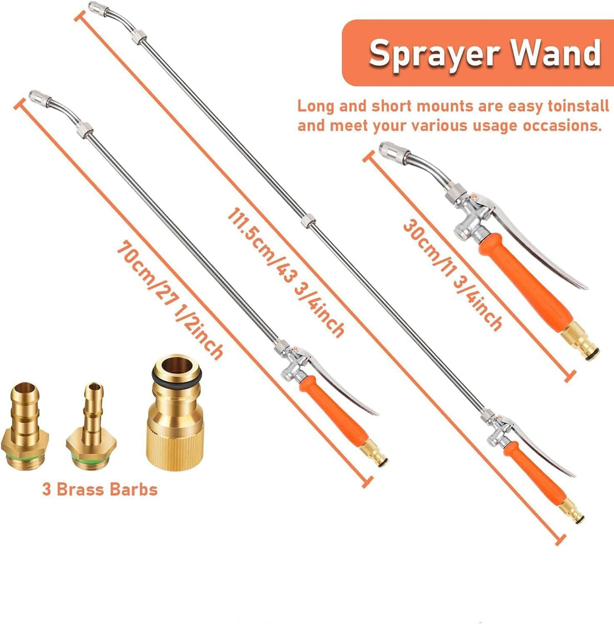 Ryscam silicone-wand 29inch provides smooth spraying and comfortable grip.