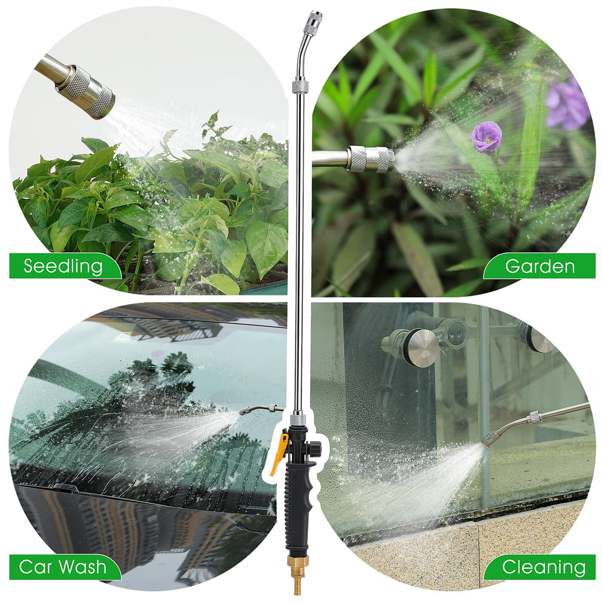 Ryscam universal wand set ready for garden hose tasks