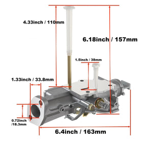 RYTIME carburetor shows Briggs & Stratton 299437/297599 compatibility across engine models