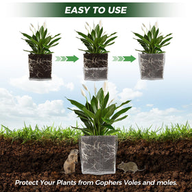 Ryxrhswzp gopher baskets close-up highlights rustproof, wear-resistant construction.