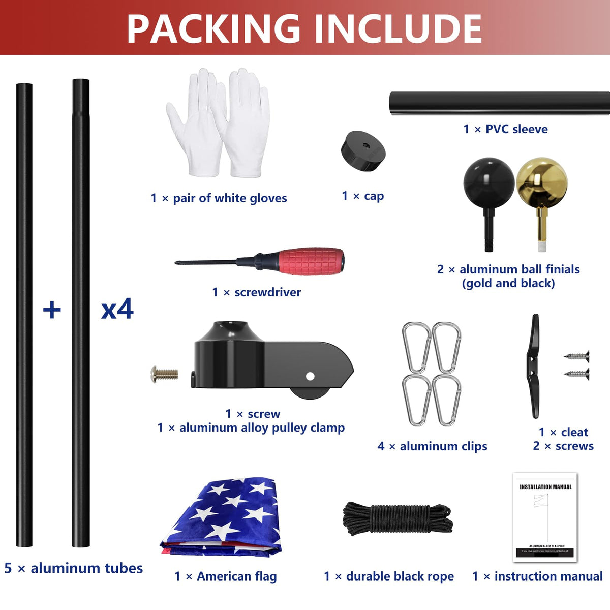 Ryzenthr 20-inch PVC sleeve anchors the pole for stable installation