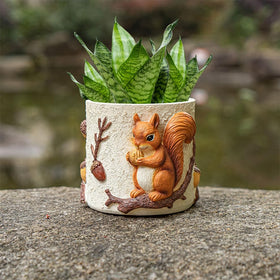 RZOIKZOI weather resistant resin planter for indoors and outdoors.