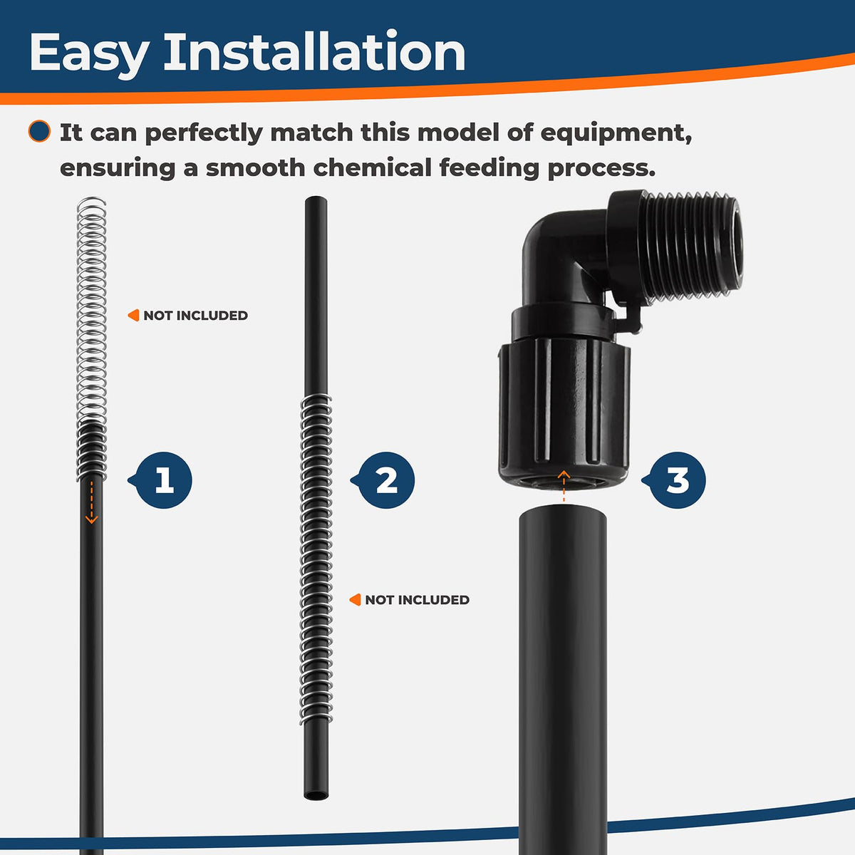 RZWWBAKING sunlight-resistant black tube for pool feeder