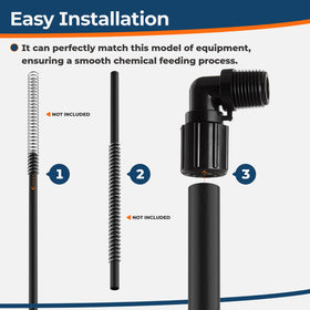 RZWWBAKING sunlight-resistant black tube for pool feeder