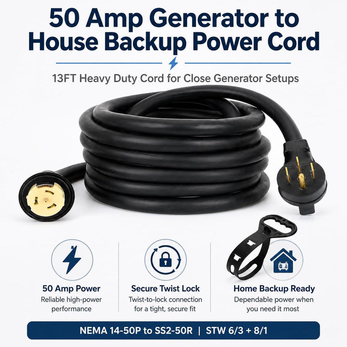 S7 13ft cord used in an outdoor generator to home connection scenario