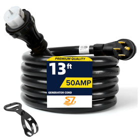 S7 50A extension cord with NEMA 14-50P to SS2-50R twist-lock for secure outdoor connections