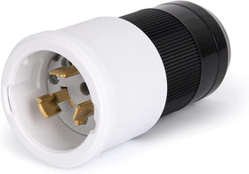 S7 50A twist-lock plug front view for a durable generator connection.