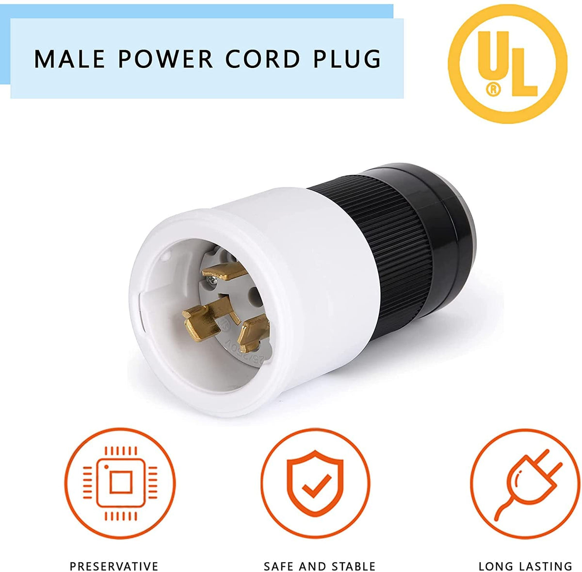 S7 50A twist-lock plug terminal detail highlights precise contact.