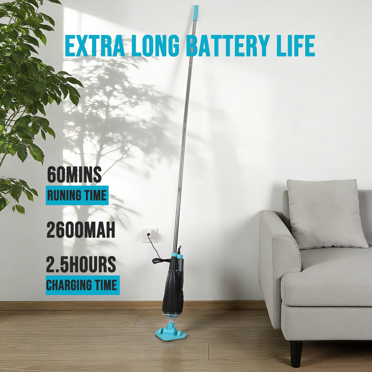 S7 cordless design eliminates wires for peaceful pool time.