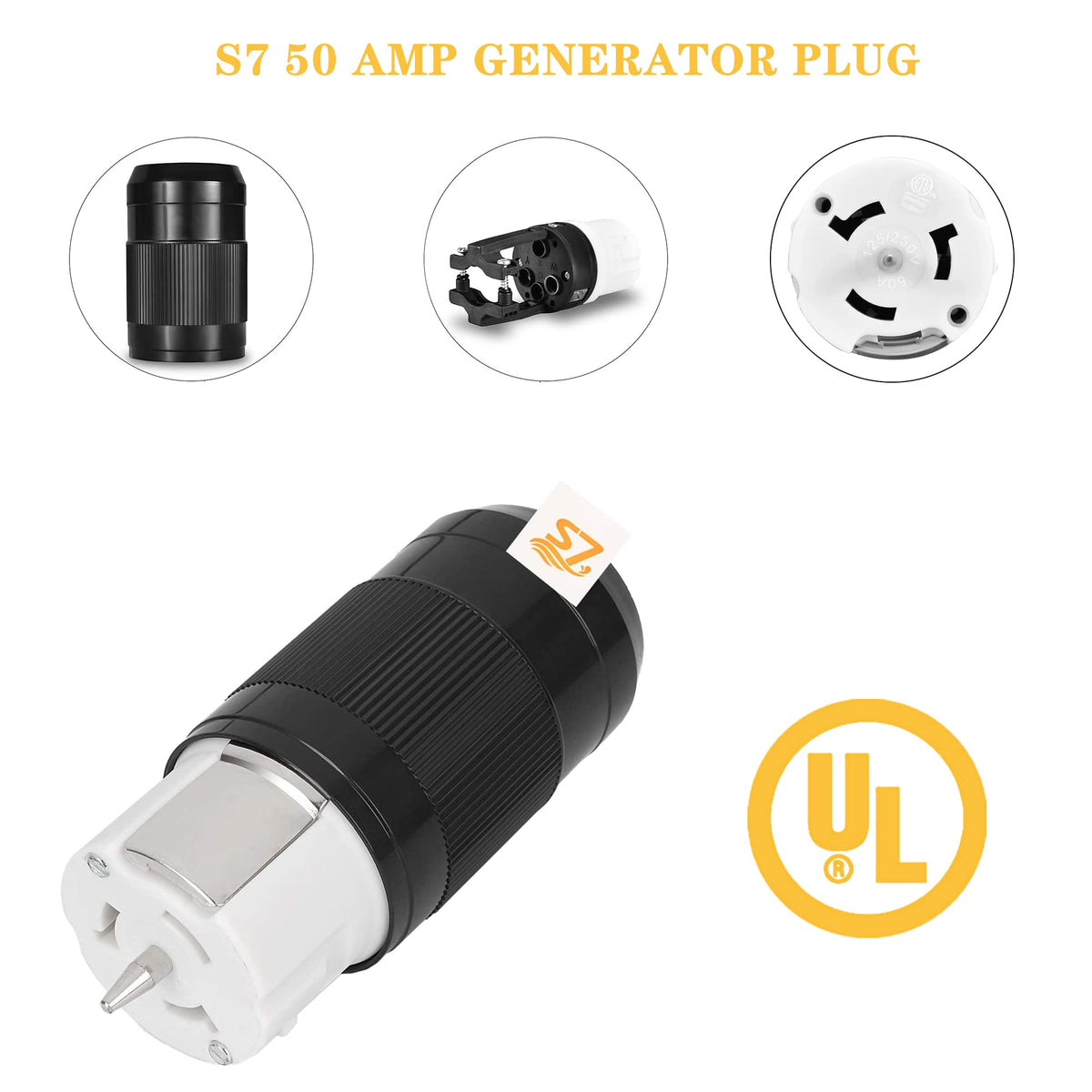 S7 CS6364 Perma-Lock terminals provide safe, clearly labeled amperage and voltage.