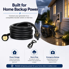 S7 heavy-duty outdoor generator cord with STW 6/3 + 8/1 wiring for rugged use