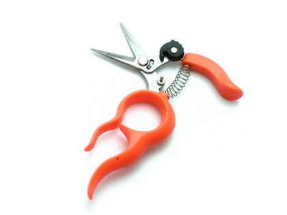 Saboten 1318S hold-free harvest scissors with ring grip for one-handed harvesting
