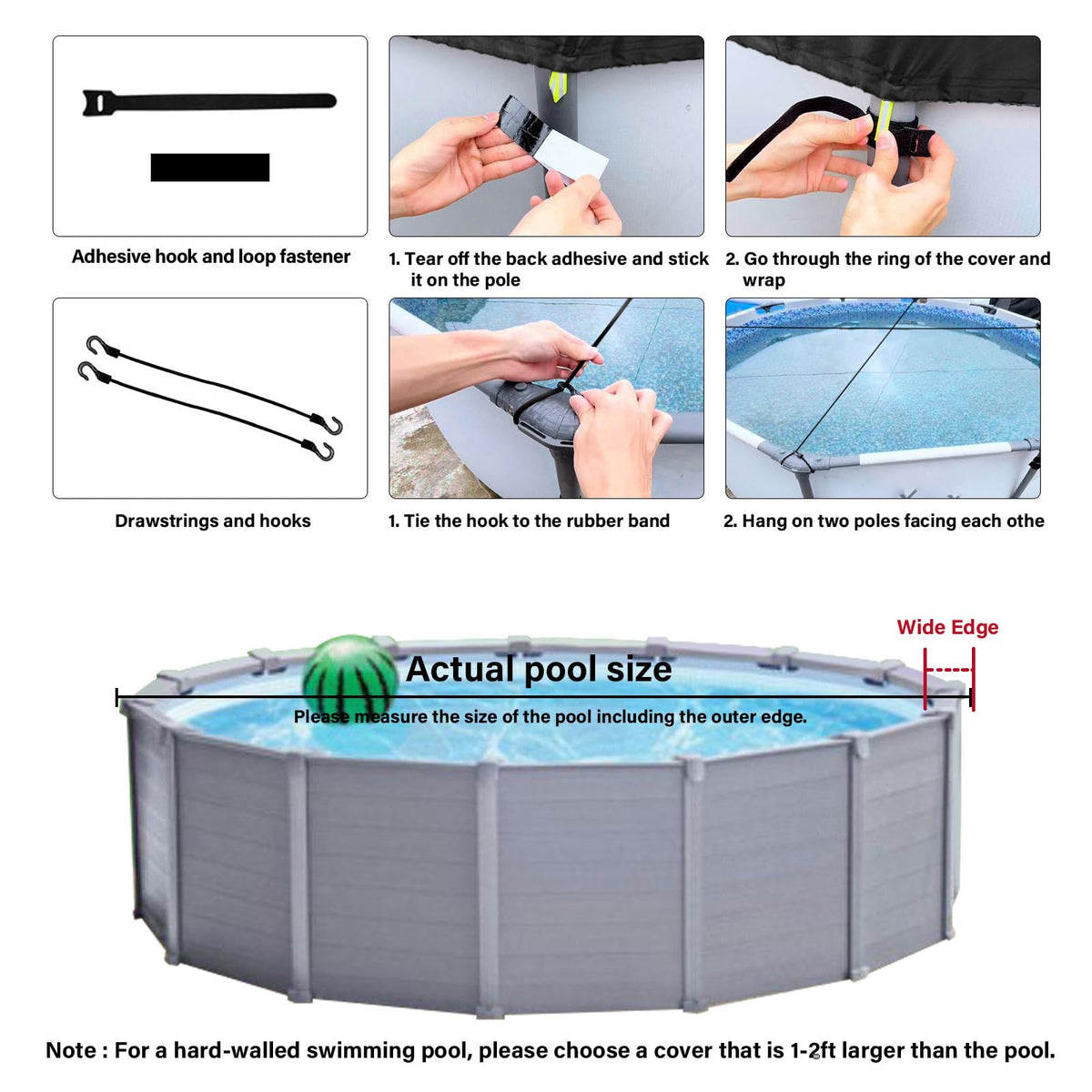 Safana easy-installation pool cover demonstrates quick, secure setup