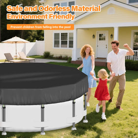 Safana cover fits both frame and hard-wall round pools.