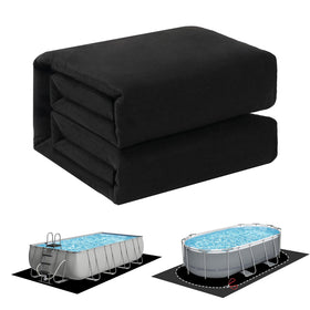 Safana upgrade thickened pad front view showing durable pool underlayment for protection and comfort