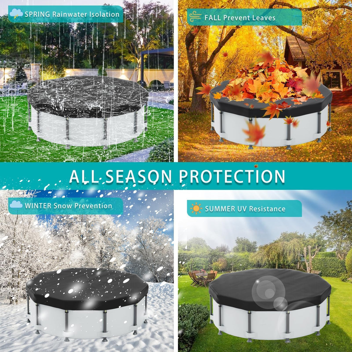 Safana weather protection blocks debris during wind and rain