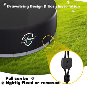 Safana windproof drawstring edge close-up demonstrating secure attachment