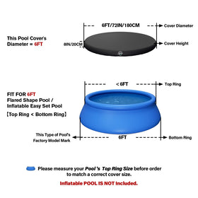 Safana windproof elastic-band pool cover secures against wind