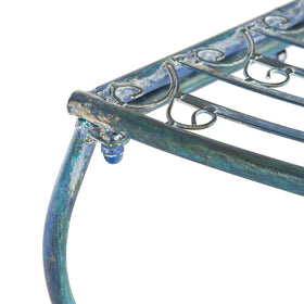Durable outdoor iron construction supports long lasting outdoor use.
