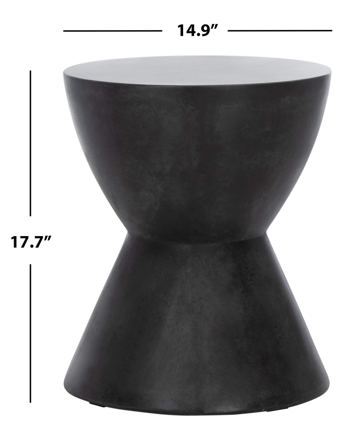 Bold black finish complements contemporary décor and outdoor environments.