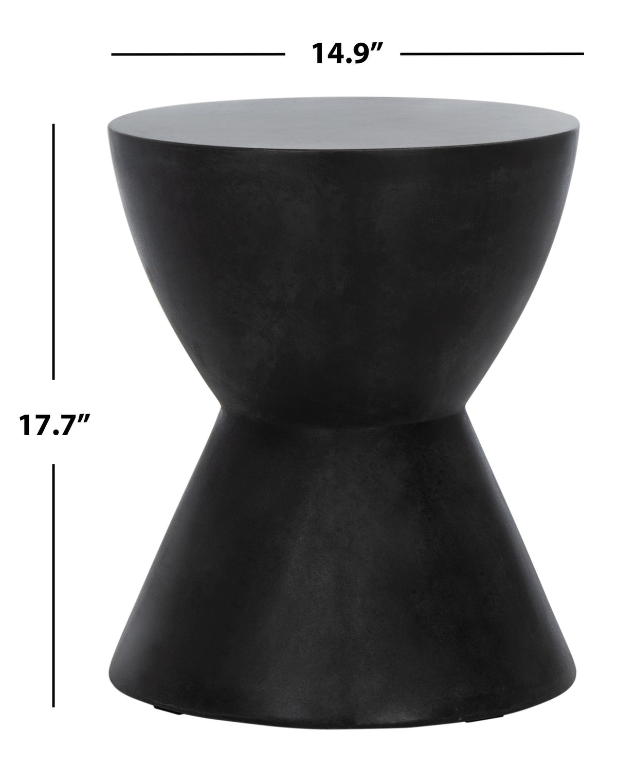 Sculptural drum design of the Athena stool adds modern flair to any space.