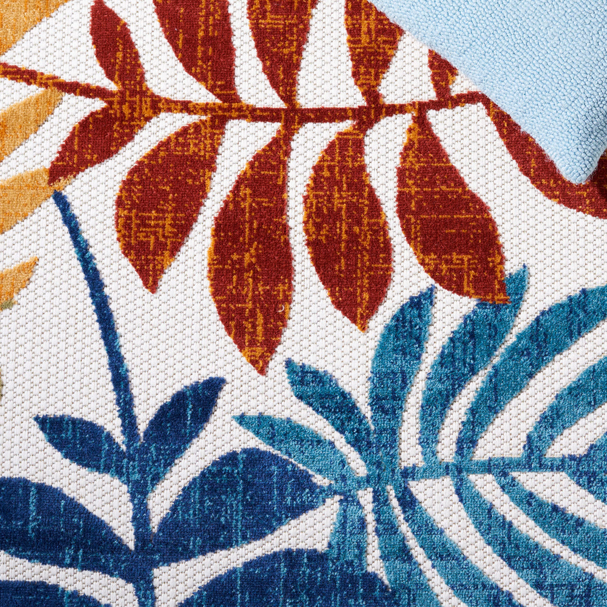 Safavieh Cabana rug with cream and red tones, kid- and pet-friendly living room option.