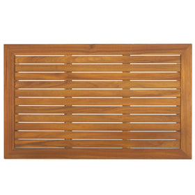 SAFAVIEH Lynn natural brown coffee table wood grain closeup reveals authentic acacia texture and finish