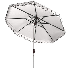 SAFAVIEH fade-resistant canopy keeps color vibrant for longer outdoor enjoyment.