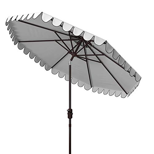 Safavieh Venice 9ft open-dimensions umbrella delivers expansive poolside shade.