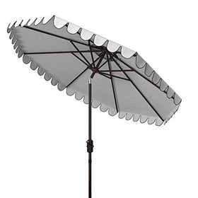 Safavieh Venice 9ft open-dimensions umbrella delivers expansive poolside shade.