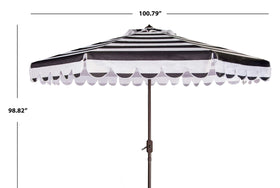 SAFAVIEH Vienna black and white canopy adds stylish outdoor coverage