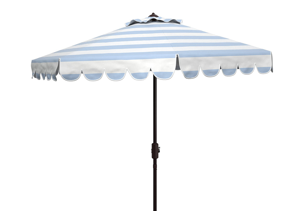 SAFAVIEH Vienna umbrella close-up of aluminum pole and crank tilt mechanism