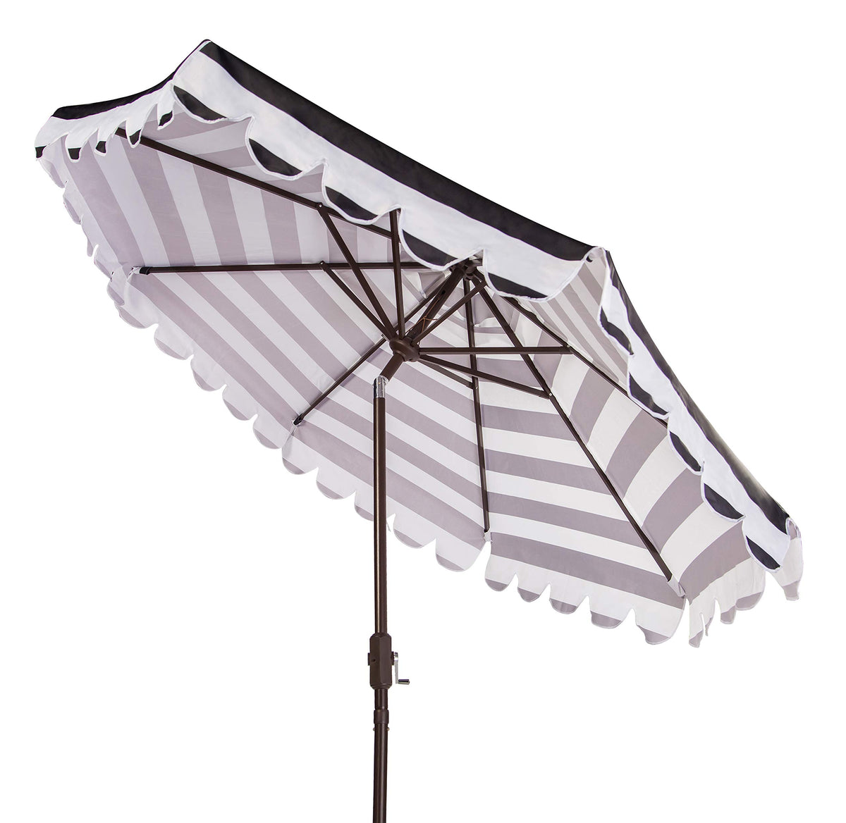 Eight reinforced ribs help the canopy hold shape amid breezes
