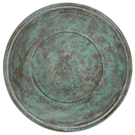 SAFAVIEH wrought-iron bird bath on a pedestal provides durable outdoor support
