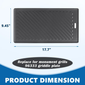 SafBbcue 96333 grill plate for Denali 425; robust surface resists warping under high heat.