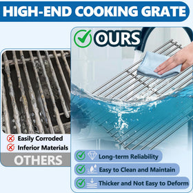 SafBbcue 97888 grill grates for Monument 35633 compatible replacement for multiple models