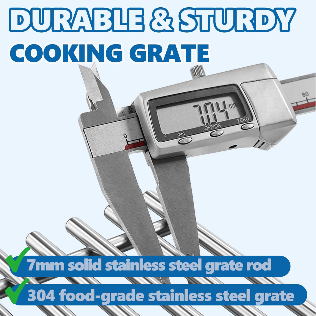 SafBbcue 97888 grill grate 41847NG close-up shows sturdy construction