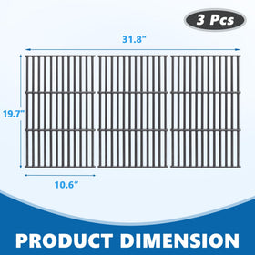 SafBbcue 19.7-inch dimensions provide full coverage and even heat across the cooking area.