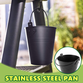 SafBbcue durable metal grease bucket catching oil runoff