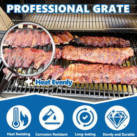 SafBbcue searing performance creates restaurant-like grill marks on your food.